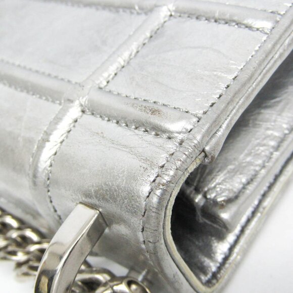 CHRISTIAN DIOR Silver Leather Shoulder Bag - Picture 8 of 16